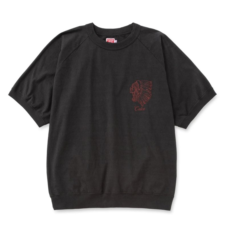 画像1: CALEE/VINTAGE REPRODUCT RAGLAN S/S CS ＜NATIVE AMERICAN＞（INK BLACK）［ラグランカットソー-26春夏］