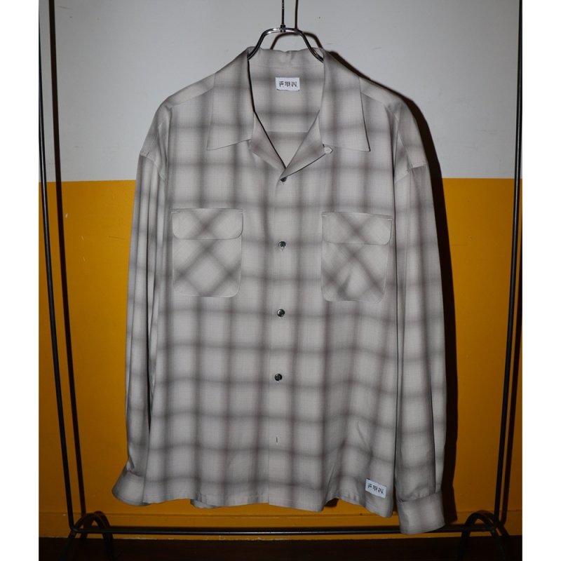画像2: exodus brand/RAYON OMBRE CHECK L/S SHIRT（WHITE）［レーヨンオンブレチェックシャツ-26春夏］