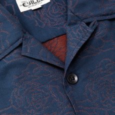 画像4: CALEE/5 LENGHT ROSE PATTERN JACQUARD SH（NAVY）［ローズジャガードシャツ-26春夏］ (4)