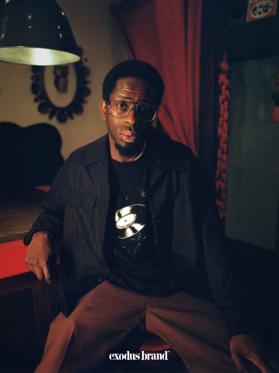 画像4: exodus brand/WOOL GLITTER STRIPE L/S SHIRT（BLACK/GOLD）［ウールグリッターストライプシャツ-26春夏］ (4)