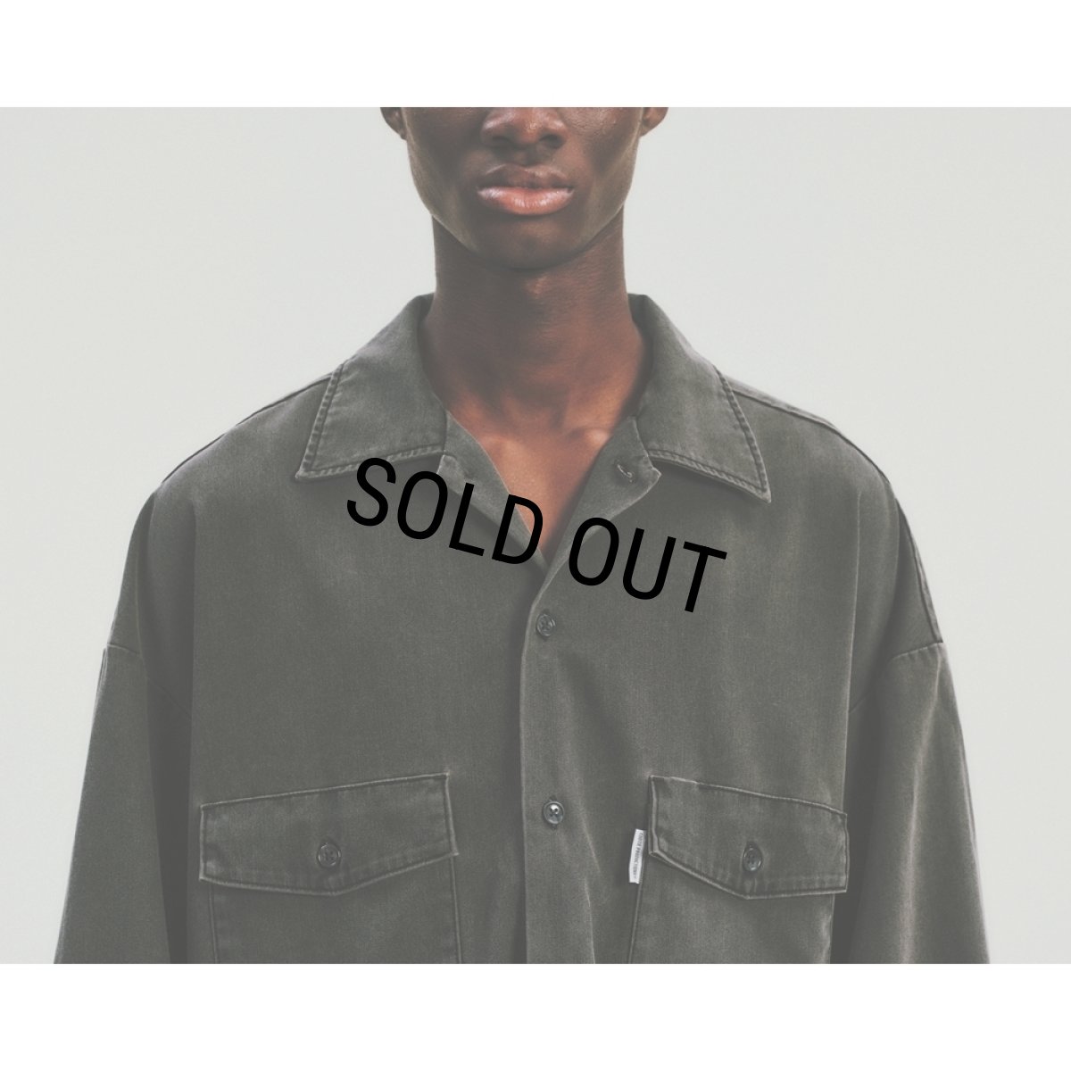 画像5: COOTIE PRODUCTIONS/Pigment Coating T/R Twill S/S Work Shirt（Dusty Black）［ピグメントワークシャツ-26春夏］ (5)