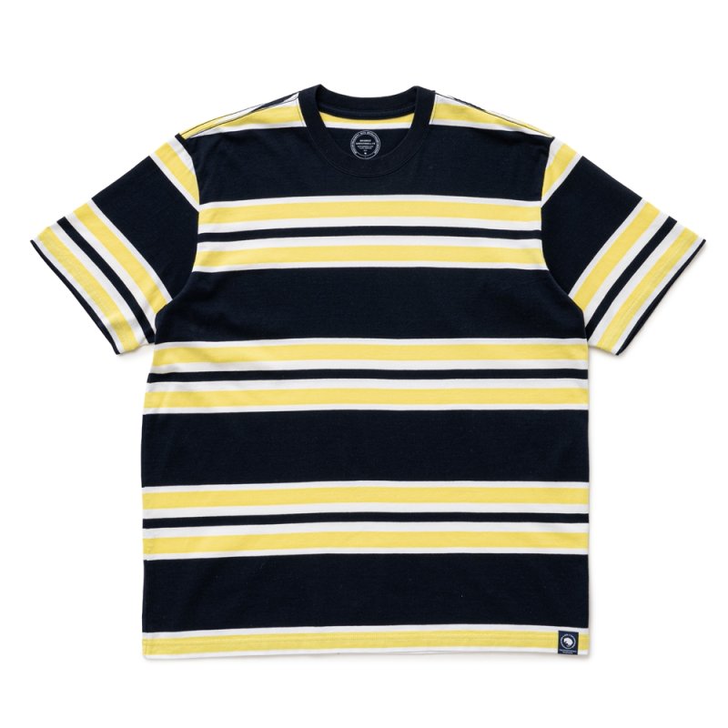 画像1: RATS/BORDER TEE（NAVY×YELLOW BORDER）［ボーダーT-26春夏］