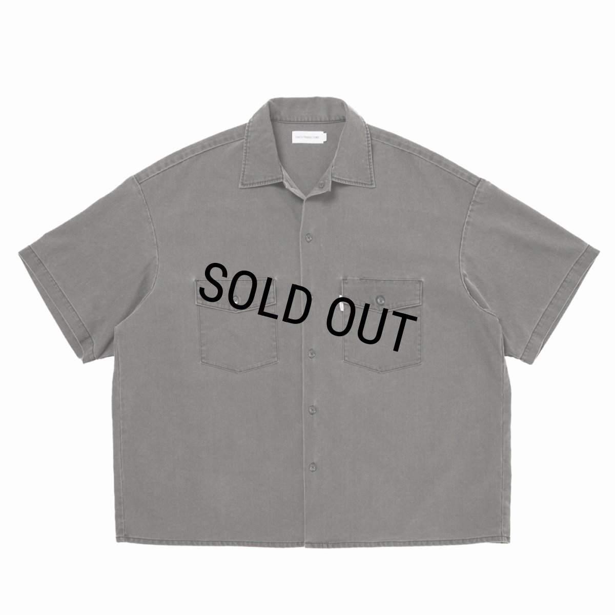 画像1: COOTIE PRODUCTIONS/Pigment Coating T/R Twill S/S Work Shirt（Dusty Black）［ピグメントワークシャツ-26春夏］ (1)