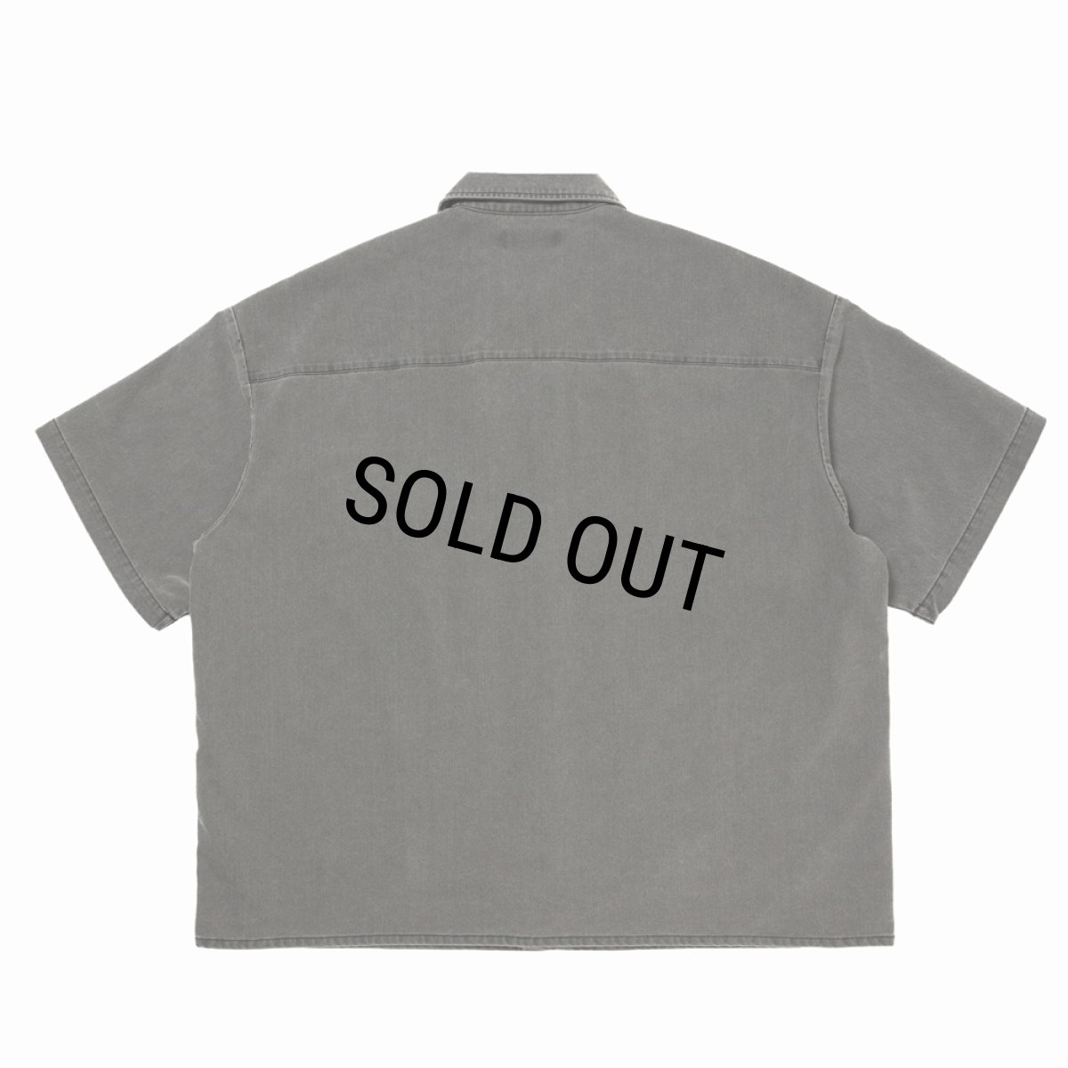 画像2: COOTIE PRODUCTIONS/Pigment Coating T/R Twill S/S Work Shirt（Dusty Black）［ピグメントワークシャツ-26春夏］ (2)
