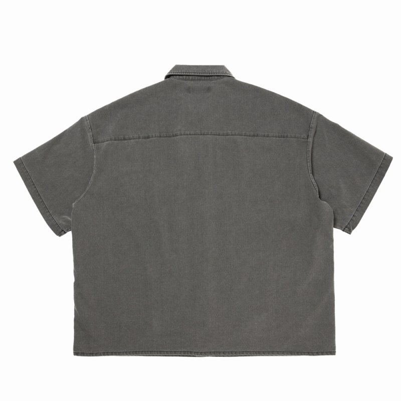 画像2: COOTIE PRODUCTIONS/Pigment Coating T/R Twill S/S Work Shirt（Dusty Black）［ピグメントワークシャツ-26春夏］