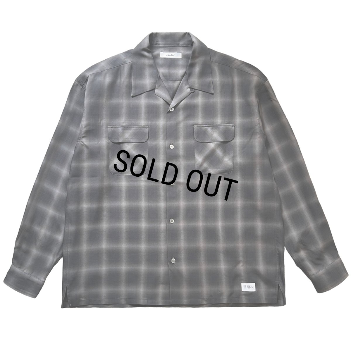 画像1: exodus brand/RAYON OMBRE CHECK L/S SHIRT（BLACK）［レーヨンオンブレチェックシャツ-26春夏］ (1)