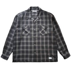画像1: exodus brand/RAYON OMBRE CHECK L/S SHIRT（BLACK）［レーヨンオンブレチェックシャツ-26春夏］ (1)