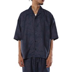 画像8: CALEE/5 LENGHT ROSE PATTERN JACQUARD SH（NAVY）［ローズジャガードシャツ-26春夏］ (8)
