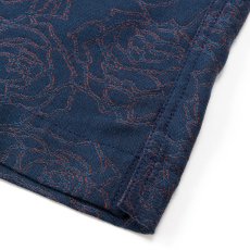 画像5: CALEE/5 LENGHT ROSE PATTERN JACQUARD SH（NAVY）［ローズジャガードシャツ-26春夏］ (5)