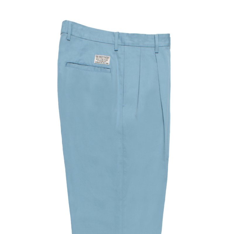 画像2: WACKO MARIA/SOLBIATI / DOUBLE PLEATED TROUSERS（BLUE）［ツータックチノトラウザース-26春夏］