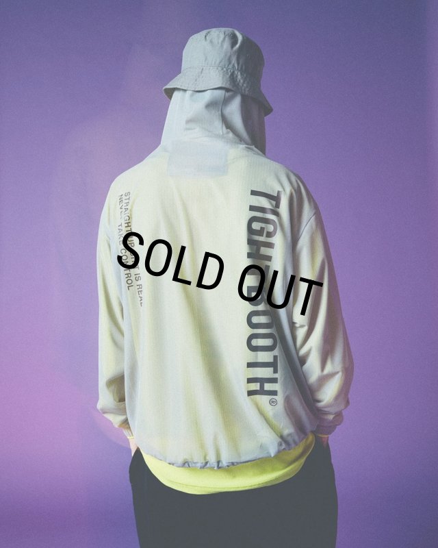 TIGHTBOOTH/LABEL LOGO SHEER PARKA（Gray）［ラベルロゴシアー