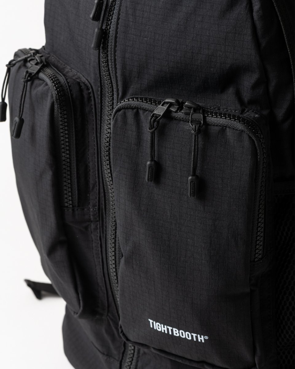 画像5: TIGHTBOOTH/DOUBLE POCKET RIPSTOP BACKPACK（Black）［リップストップバックパック-26春夏］ (5)
