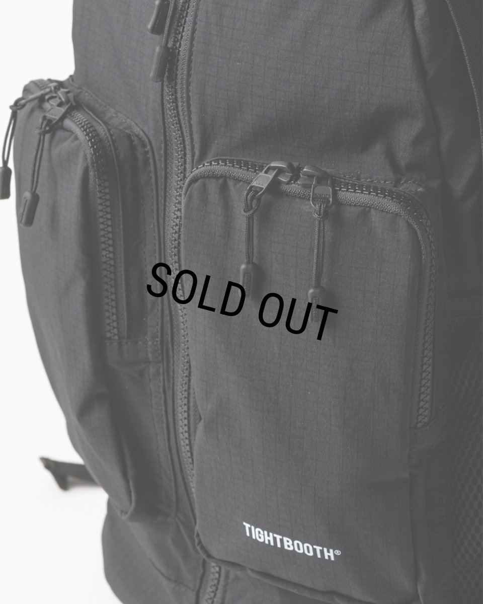 画像5: TIGHTBOOTH/DOUBLE POCKET RIPSTOP BACKPACK（Black）［リップストップバックパック-26春夏］ (5)