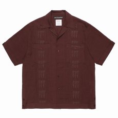 画像1: WACKO MARIA/CUBA SHIRT（BROWN）［キューバシャツ-26春夏］ (1)
