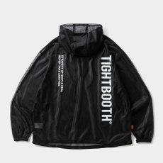 画像1: TIGHTBOOTH/LABEL LOGO SHEER PARKA（Black）［ラベルロゴシアーパーカー-26春夏］ (1)