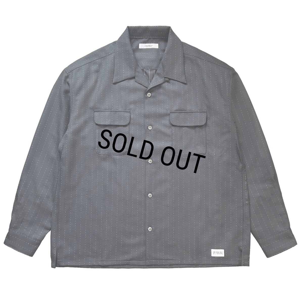 画像1: exodus brand/WOOL GLITTER STRIPE L/S SHIRT（BLACK/GOLD）［ウールグリッターストライプシャツ-26春夏］ (1)