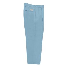 画像1: WACKO MARIA/SOLBIATI / DOUBLE PLEATED TROUSERS（BLUE）［ツータックチノトラウザース-26春夏］ (1)