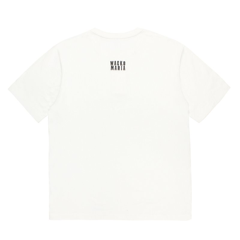 画像2: WACKO MARIA/HEALTHKNIT / HENLEY NECK T-SHIRT（WHITE）［ヘンリーネックT-26春夏］