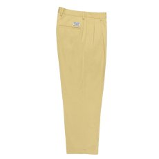 画像1: WACKO MARIA/SOLBIATI / DOUBLE PLEATED TROUSERS（YELLOW）［ツータックチノトラウザース-26春夏］ (1)