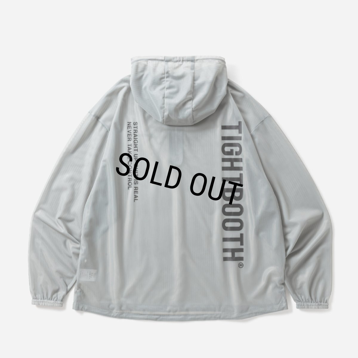 画像1: TIGHTBOOTH/LABEL LOGO SHEER PARKA（Gray）［ラベルロゴシアーパーカー-26春夏］ (1)