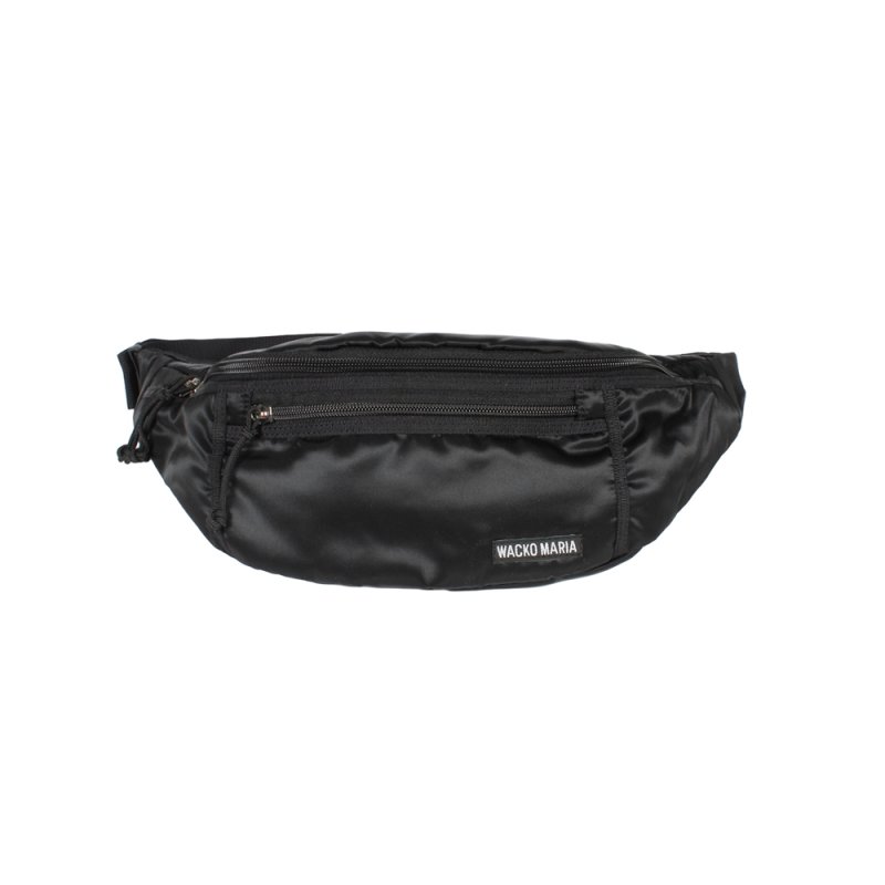 画像1: WACKO MARIA/SPEAK EASY / NYLON WAIST BAG（BLACK）［ナイロンウエストバッグ-26春夏］