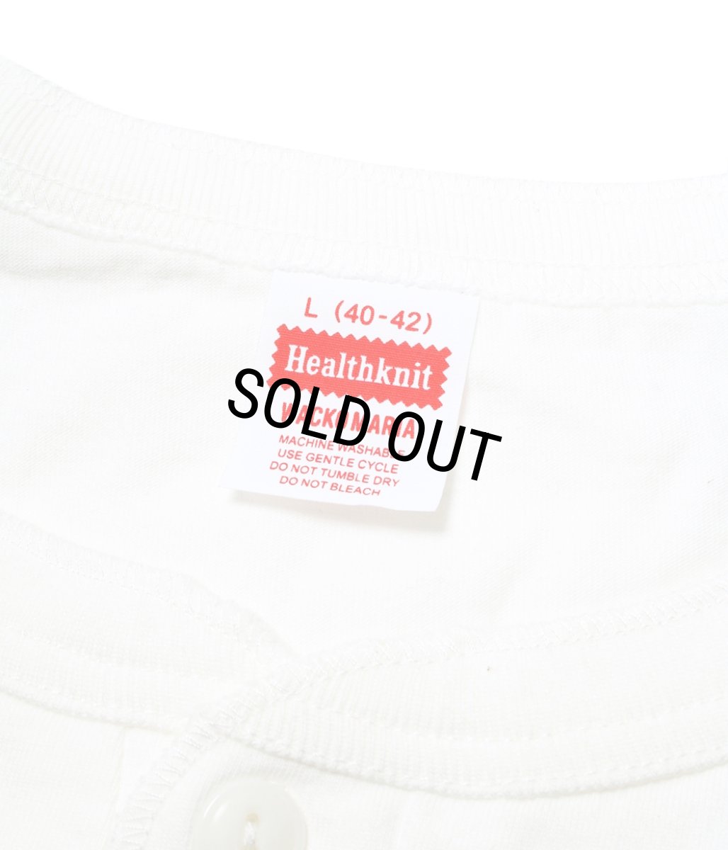 画像4: WACKO MARIA/HEALTHKNIT / HENLEY NECK T-SHIRT（WHITE）［ヘンリーネックT-26春夏］ (4)
