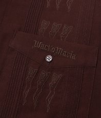 画像2: WACKO MARIA/CUBA SHIRT（BROWN）［キューバシャツ-26春夏］ (2)