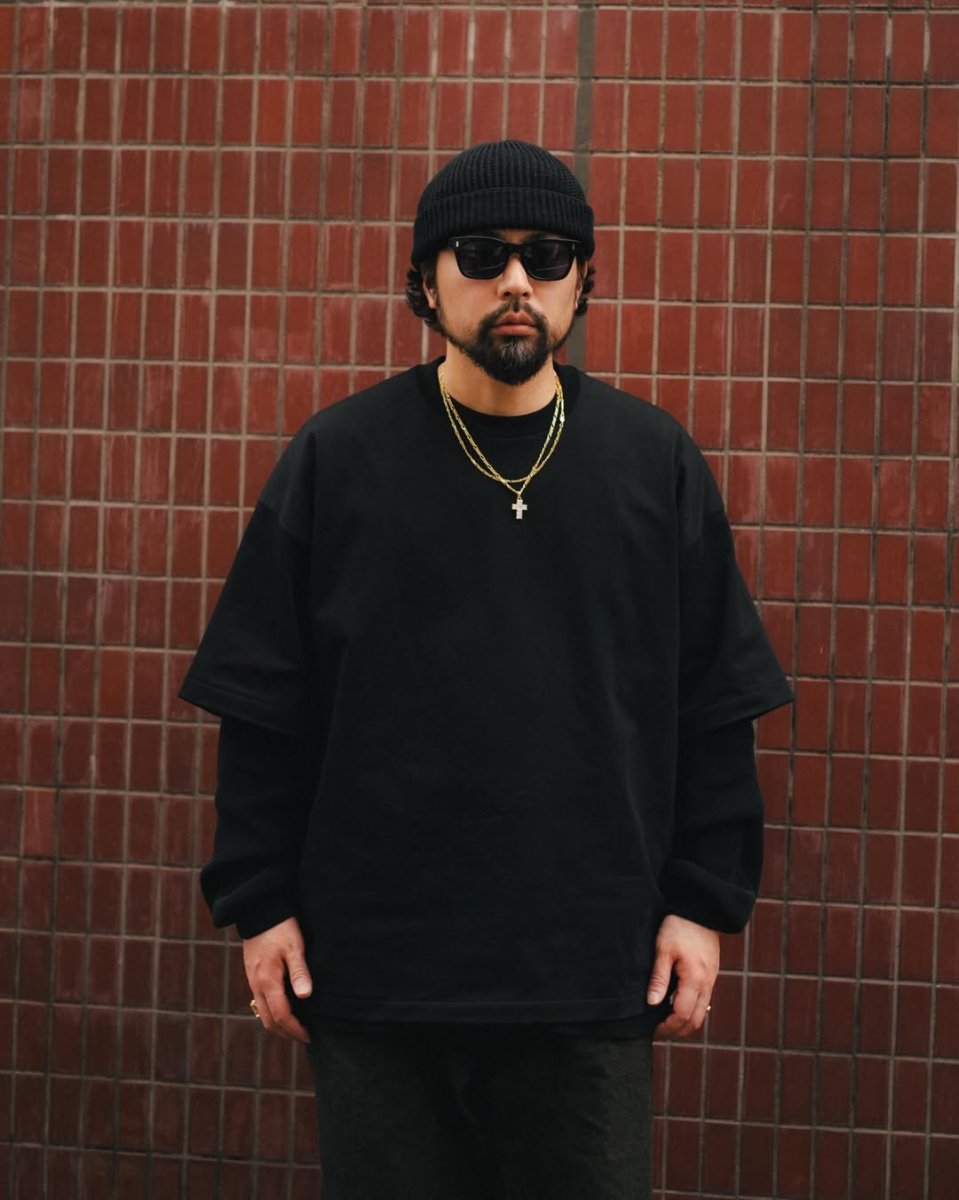 画像4: COOTIE PRODUCTIONS/Spanish Pima Boxy S/S Tee（Black）［スパニッシュピマボクシーT-26春夏］ (4)