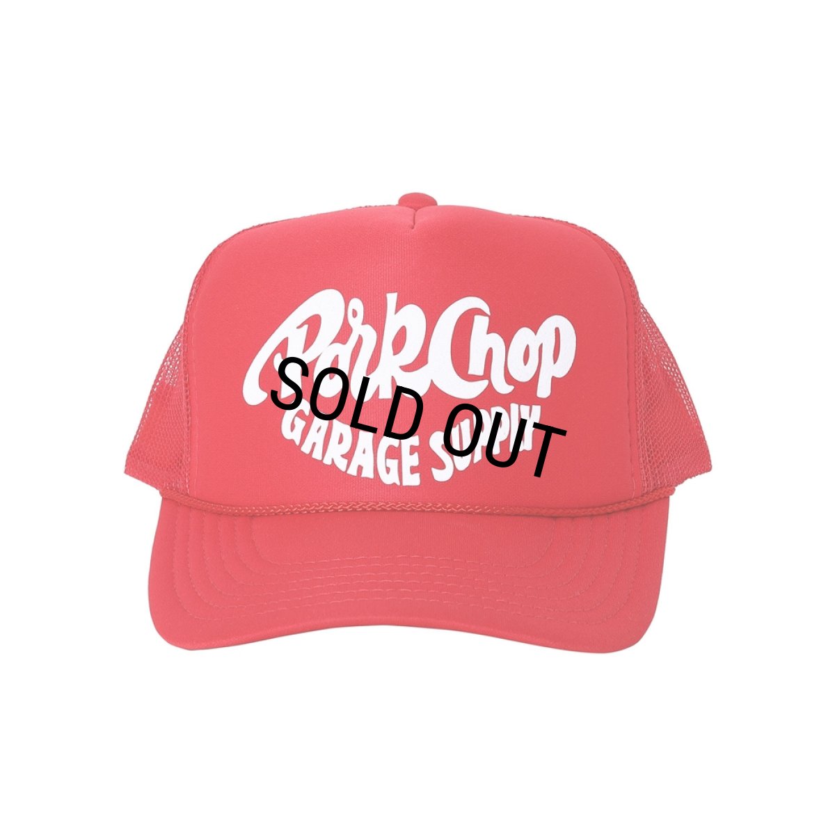 画像1: PORKCHOP/PORKY MESH CAP（RED）［ポーキーメッシュキャップ-26春夏］ (1)