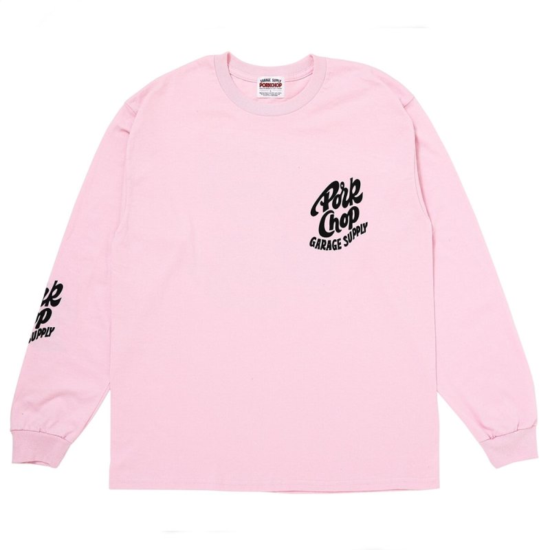 画像1: PORKCHOP/PORKY L/S TEE（LIGHT PINK）［ポーキー長袖T-26春夏］