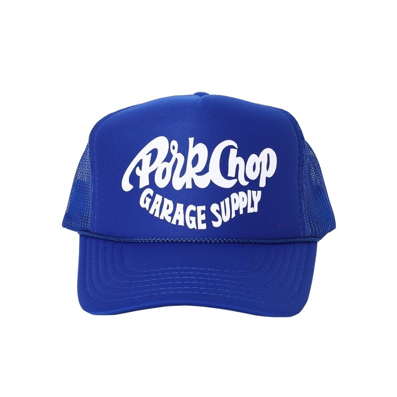 画像1: PORKCHOP/PORKY MESH CAP（BLUE）［ポーキーメッシュキャップ-26春夏］