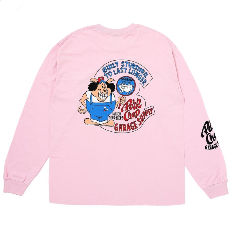 画像2: PORKCHOP/PORKY L/S TEE（LIGHT PINK）［ポーキー長袖T-26春夏］
