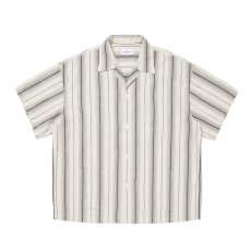 画像1: COOTIE PRODUCTIONS/Dobby Chain Stripe S/S Cavana Shirt（Ivory）［ドビーチェーンストライプカバナシャツ-26春夏］ (1)