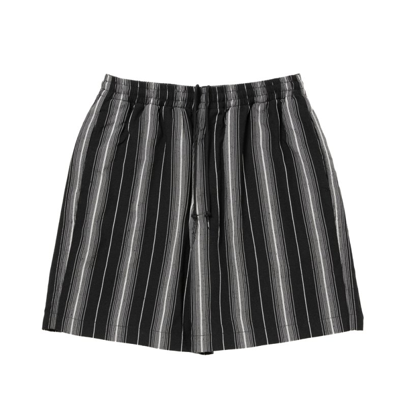 画像1: COOTIE PRODUCTIONS/Dobby Chain Stripe Easy Shorts（Black）［ドビーチェーンストライプイージーショーツ-26春夏］