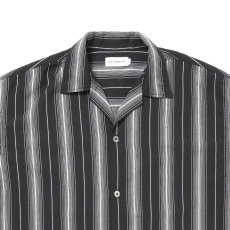 画像3: COOTIE PRODUCTIONS/Dobby Chain Stripe S/S Cavana Shirt（Black）［ドビーチェーンストライプカバナシャツ-26春夏］ (3)