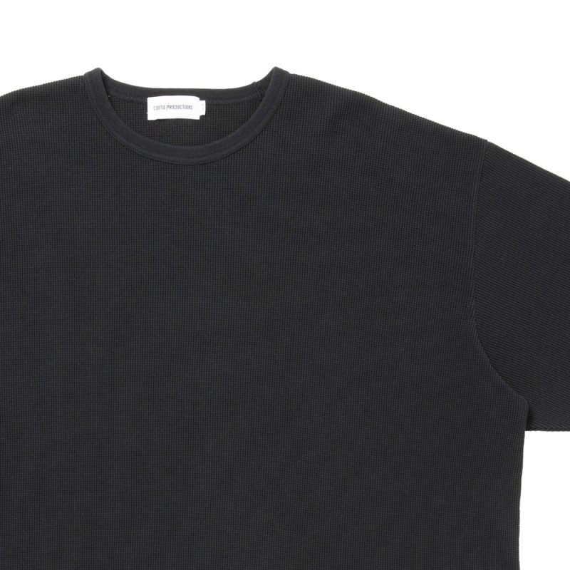 画像3: COOTIE PRODUCTIONS/Degreasing Rough Waffle S/S Tee（Black）［ラフワッフルT-26春夏］