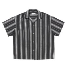 画像1: COOTIE PRODUCTIONS/Dobby Chain Stripe S/S Cavana Shirt（Black）［ドビーチェーンストライプカバナシャツ-26春夏］ (1)