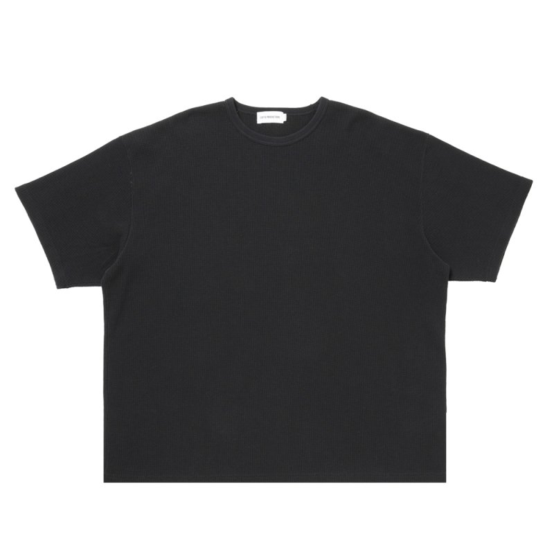 画像1: COOTIE PRODUCTIONS/Degreasing Rough Waffle S/S Tee（Black）［ラフワッフルT-26春夏］
