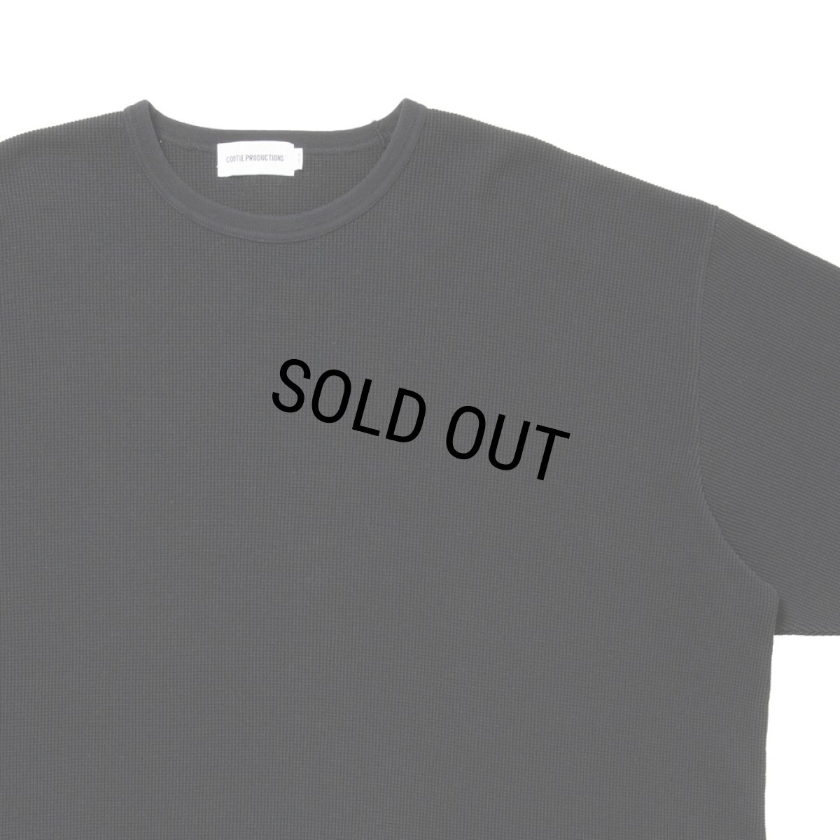 画像3: COOTIE PRODUCTIONS/Degreasing Rough Waffle S/S Tee（Black）［ラフワッフルT-26春夏］ (3)