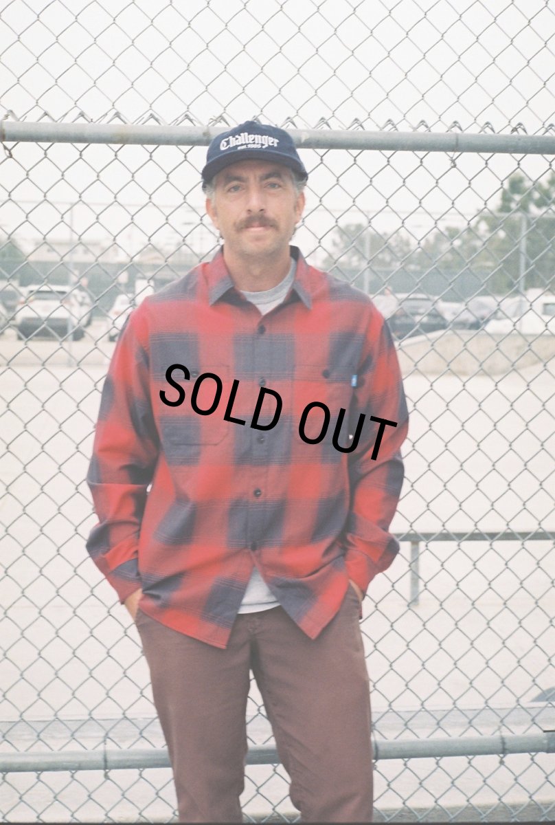 画像8: CHALLENGER/L/S SHADOW CHECK SHIRT（RED）［シャドウチェックシャツ-26春夏］ (8)