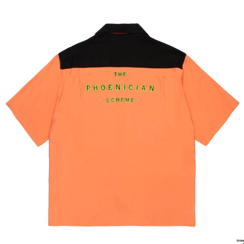 画像2: WACKO MARIA/THE PHOENICIAN SCHEME / 50'S OPEN COLLAR SHIRT（ORANGE）［50'Sオープンカラーシャツ-26春夏］