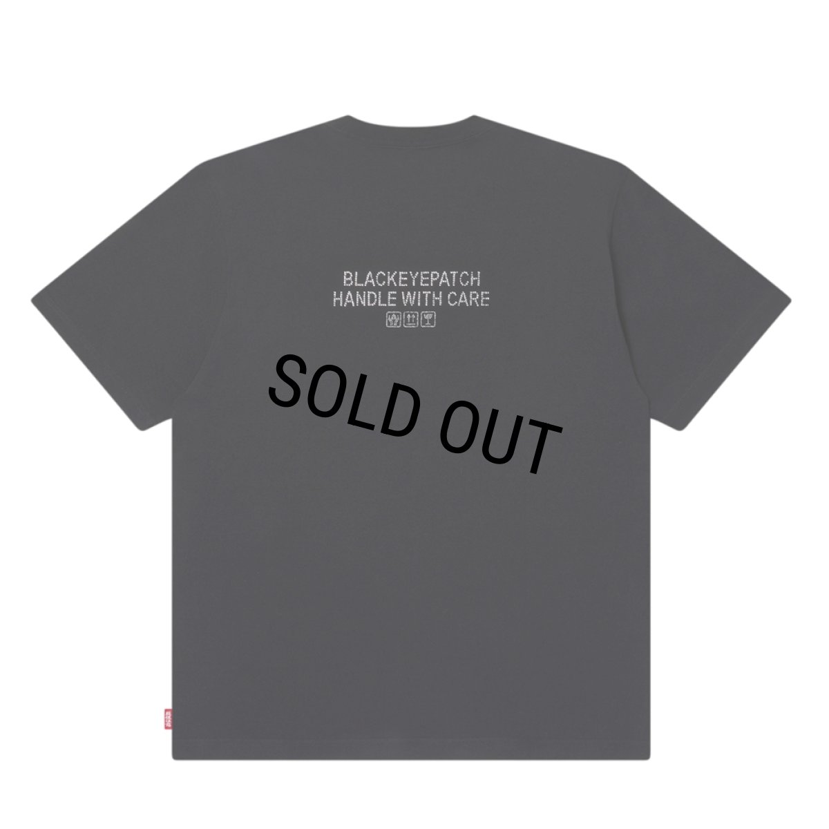 画像2: BlackEyePatch/RHINESTONE GRAYSCALE HWC LABEL TEE（BLACK） (2)