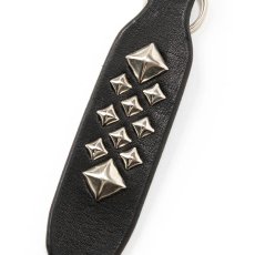 画像3: CALEE/STUDS LEATHER KEY RING ＜TYPE C＞（BLACK）［スタッズレザーキーリング-26春夏］ (3)