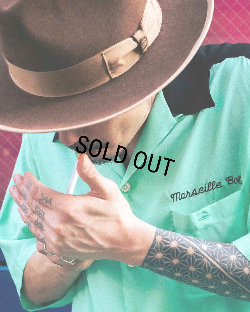 画像6: WACKO MARIA/THE PHOENICIAN SCHEME / 50'S OPEN COLLAR SHIRT（MINT）［50'Sオープンカラーシャツ-26春夏］ (6)