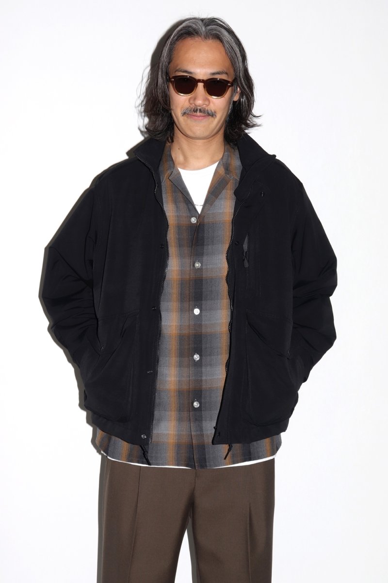 画像3: WACKO MARIA/OMBRE CHECK OPEN COLLAR SHIRT（GRAY）［オンブレチェックオープンカラーシャツ-26春夏］