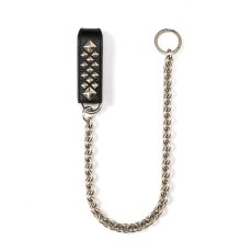 画像1: CALEE/STUDS LEATHER WALLET CHAIN（BLACK）［スタッズレザーウォレットチェーン-26春夏］ (1)