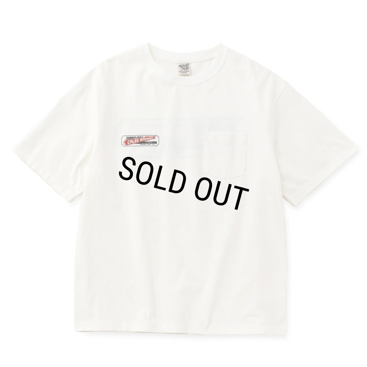 画像1: CALEE/VINTAGE TYPE THUNDER CRAFT POCKET TEE（WHITE）［プリントポケT-26春夏］ (1)