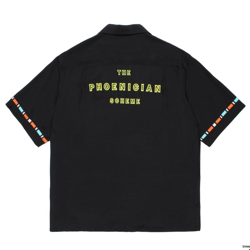 画像2: WACKO MARIA/THE PHOENICIAN SCHEME / HAWAIIAN SHIRT（BLACK）［ハワイアンシャツ-26春夏］