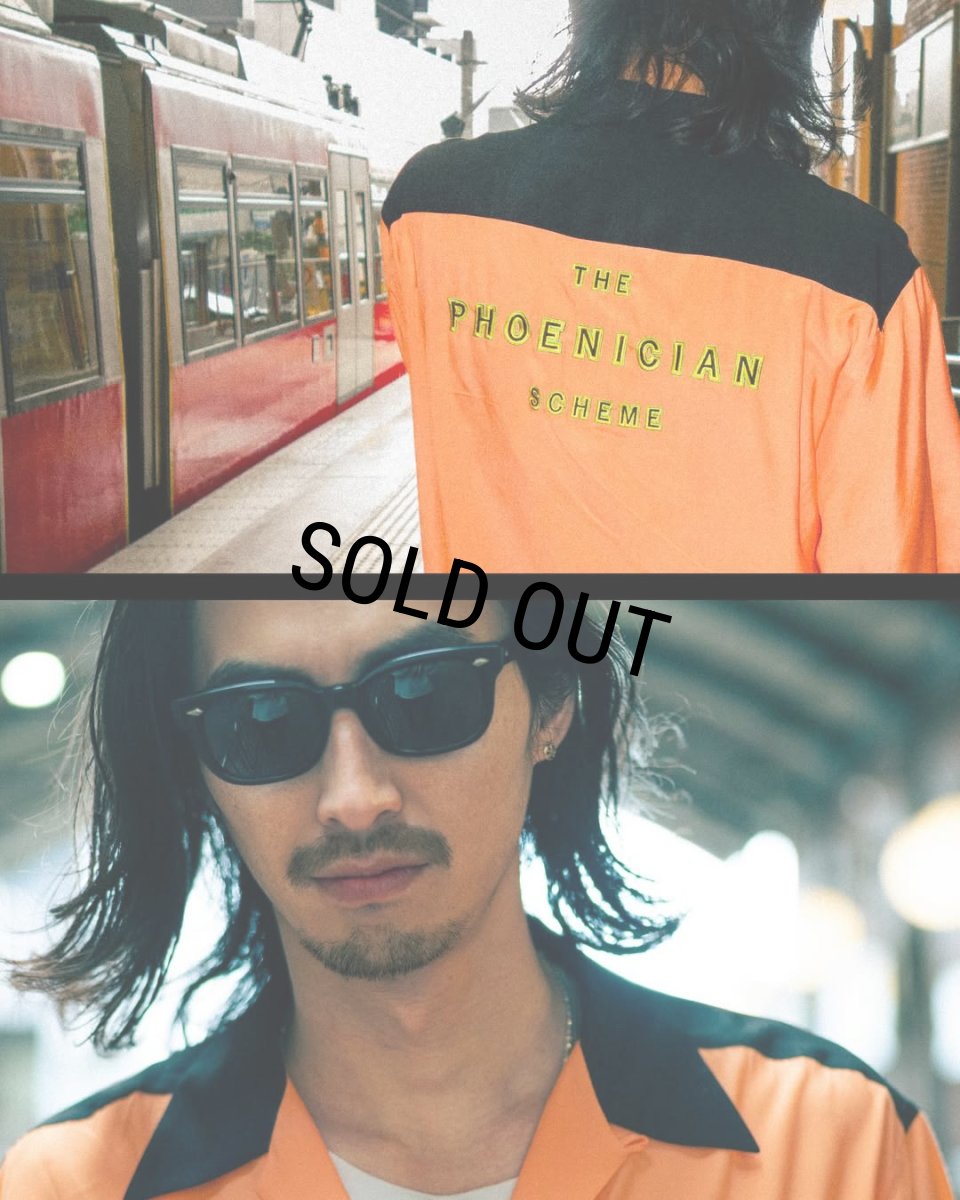 画像8: WACKO MARIA/THE PHOENICIAN SCHEME / 50'S OPEN COLLAR SHIRT（ORANGE）［50'Sオープンカラーシャツ-26春夏］ (8)