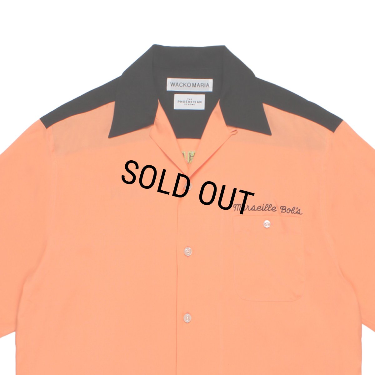 画像3: WACKO MARIA/THE PHOENICIAN SCHEME / 50'S OPEN COLLAR SHIRT（ORANGE）［50'Sオープンカラーシャツ-26春夏］ (3)